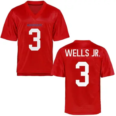 Antwane Wells Jr. Men's Ole Miss Rebels Cardinal Football College Jersey - Game