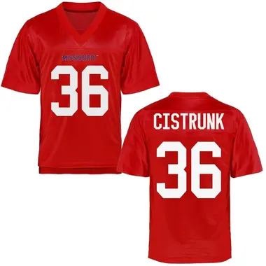 Ashanti Cistrunk Men's Ole Miss Rebels Cardinal Football College Jersey - Replica