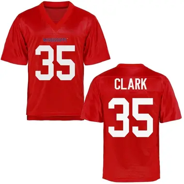 Cam Clark Men's Ole Miss Rebels Cardinal Football College Jersey - Game