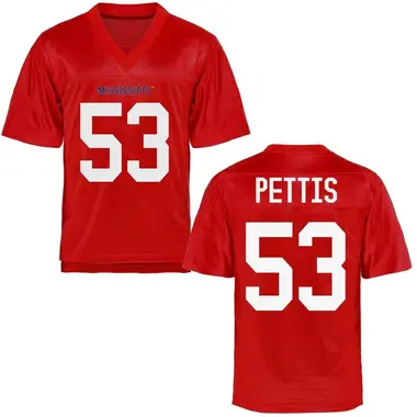 Cephas Pettis Men's Ole Miss Rebels Cardinal Football College Jersey - Game