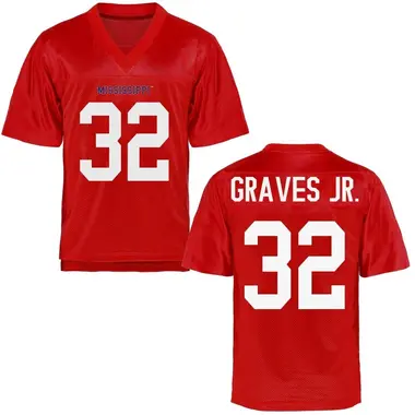 Chris Graves Jr. Men's Ole Miss Rebels Cardinal Football College Jersey - Game