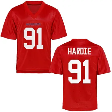 Chris Hardie Men's Ole Miss Rebels Cardinal Football College Jersey - Game