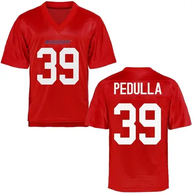 Ciaran Pedulla Youth Ole Miss Rebels Cardinal Football College Jersey - Game