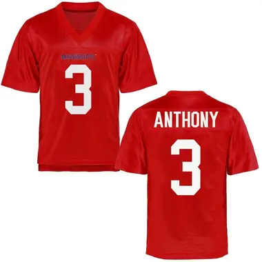 Daijahn Anthony Men's Ole Miss Rebels Cardinal Football College Jersey - Game