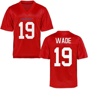 Dayton Wade Youth Ole Miss Rebels Cardinal Football College Jersey - Game