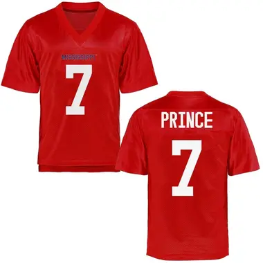 Deantre Prince Men's Ole Miss Rebels Cardinal Football College Jersey - Game