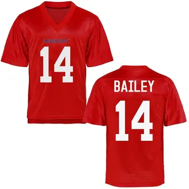 Deljay Bailey Youth Ole Miss Rebels Cardinal Football College Jersey - Replica