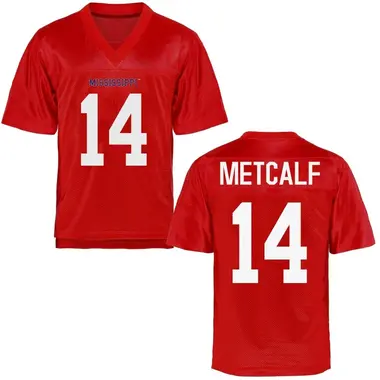 D.K. Metcalf Men's Ole Miss Rebels Cardinal Football College Jersey - Game