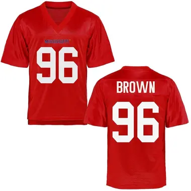 Jamarious Brown Men's Ole Miss Rebels Cardinal Football College Jersey - Game