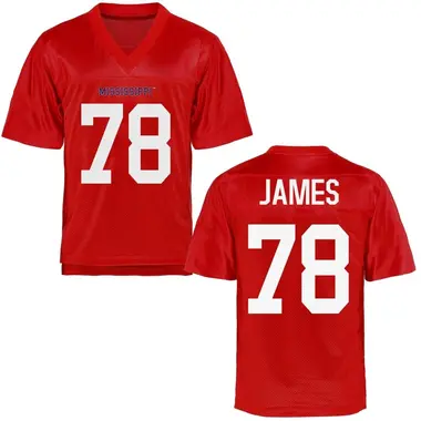 Jeremy James Men's Ole Miss Rebels Cardinal Football College Jersey - Game