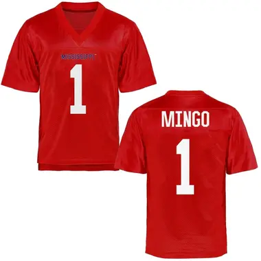 Jonathan Mingo Men's Ole Miss Rebels Cardinal Football College Jersey - Game