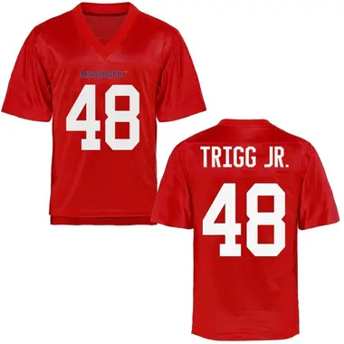 Mark Trigg Jr. Youth Ole Miss Rebels Cardinal Football College Jersey - Game