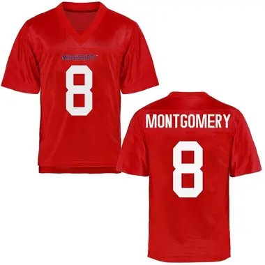 Monty Montgomery Men's Ole Miss Rebels Cardinal Football College Jersey - Game