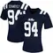 Navy Christian Schanefelt Women's Ole Miss Rebels Women Untouchable Football Jersey - Game