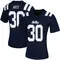 Navy Trip White Women's Ole Miss Rebels Women Untouchable Football Jersey - Game