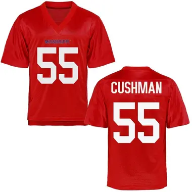 Preston Cushman Men's Ole Miss Rebels Cardinal Football College Jersey - Game