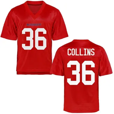 Raymond Collins Youth Ole Miss Rebels Cardinal Football College Jersey - Replica