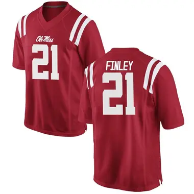 Red AJ Finley Youth Ole Miss Rebels Football College Jersey - Replica