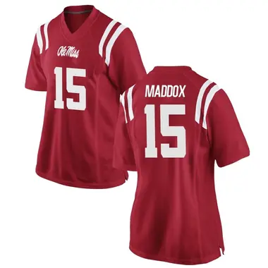 Red AJ Maddox Women's Ole Miss Rebels Football College Jersey - Game