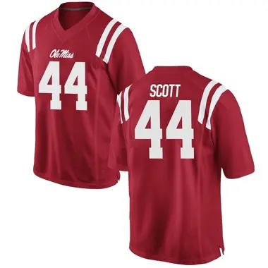 Red Ali Scott Men's Ole Miss Rebels Football College Jersey - Game