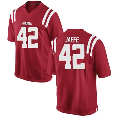 Red Andy Jaffe Men's Ole Miss Rebels Football College Jersey - Game