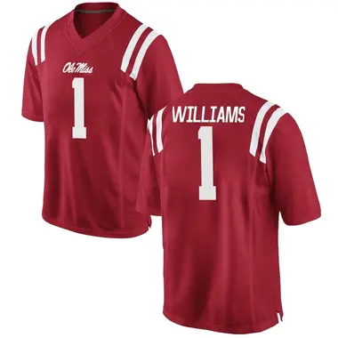 Red Ayden Williams Men's Ole Miss Rebels Football College Jersey - Game