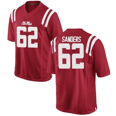 Red Brycen Sanders Men's Ole Miss Rebels Football College Jersey - Game