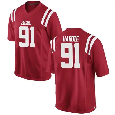 Red Chris Hardie Men's Ole Miss Rebels Football College Jersey - Game