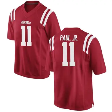 Red Chris Paul Jr. Men's Ole Miss Rebels Football College Jersey - Replica