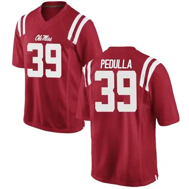 Red Ciaran Pedulla Youth Ole Miss Rebels Football College Jersey - Replica