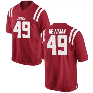 Red Daniel Newman Men's Ole Miss Rebels Football College Jersey - Game