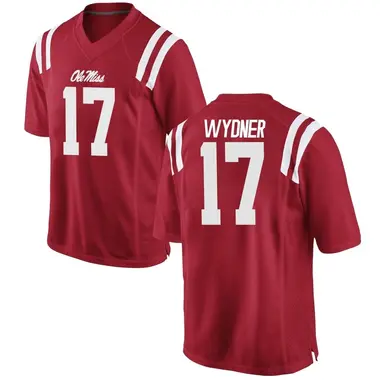 Red Davin Wydner Men's Ole Miss Rebels Football College Jersey - Game