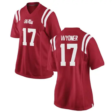 Red Davin Wydner Women's Ole Miss Rebels Football College Jersey - Game