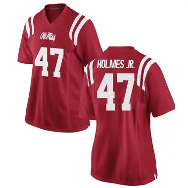 Red DeeJay Holmes Jr. Women's Ole Miss Rebels Football College Jersey - Game