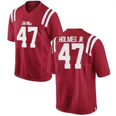 Red DeeJay Holmes Jr. Youth Ole Miss Rebels Football College Jersey - Game