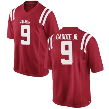 Red DeShawn Gaddie Jr. Men's Ole Miss Rebels Football College Jersey - Game