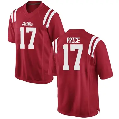 Red Devin Price Youth Ole Miss Rebels Football College Jersey - Replica