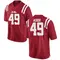 Red Eli Acker Men's Ole Miss Rebels Football College Jersey - Game