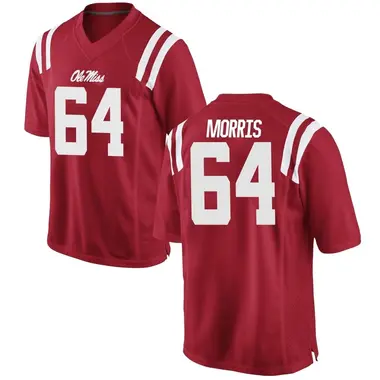 Red Ethan Morris Men's Ole Miss Rebels Football College Jersey - Game