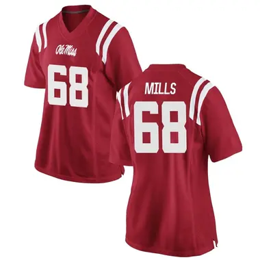 Red Jack Mills Women's Ole Miss Rebels Football College Jersey - Game