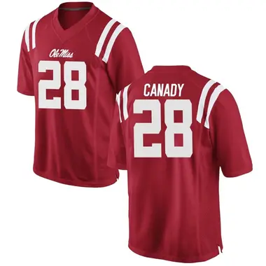 Red Jadon Canady Youth Ole Miss Rebels Football College Jersey - Replica