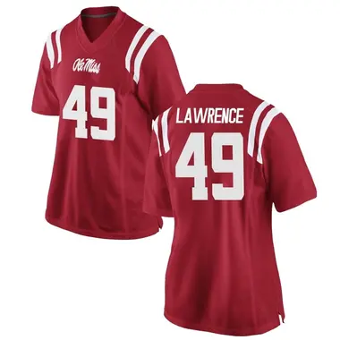 Red Jared Lawrence Women's Ole Miss Rebels Football College Jersey - Game