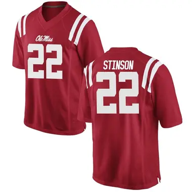 Red Jarell Stinson Men's Ole Miss Rebels Football College Jersey - Game