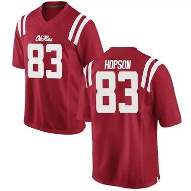 Red Jarnorris Hopson Men's Ole Miss Rebels Football College Jersey - Replica