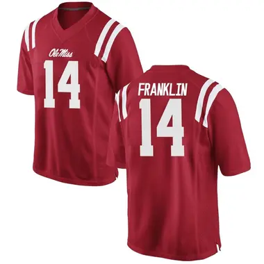 Red Kam Franklin Men's Ole Miss Rebels Football College Jersey - Game