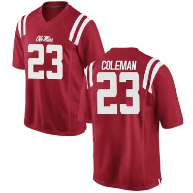 Red Khari Coleman Youth Ole Miss Rebels Football College Jersey - Game