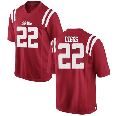 Red Logan Diggs Men's Ole Miss Rebels Football College Jersey - Game