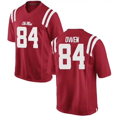 Red Mac Owen Men's Ole Miss Rebels Football College Jersey - Game