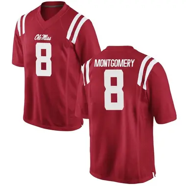 Red Monty Montgomery Men's Ole Miss Rebels Football College Jersey - Game