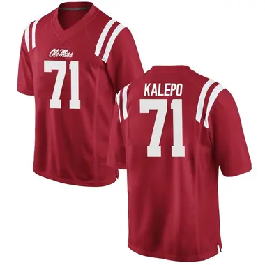 Red Nate Kalepo Men's Ole Miss Rebels Football College Jersey - Replica